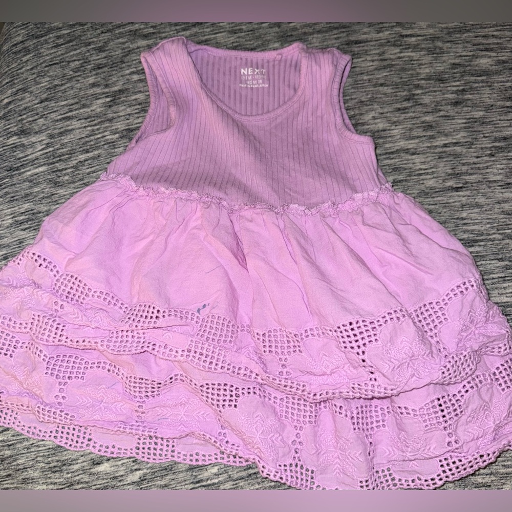 next Lilac Lace-Trim Sleeveless Tank Dress